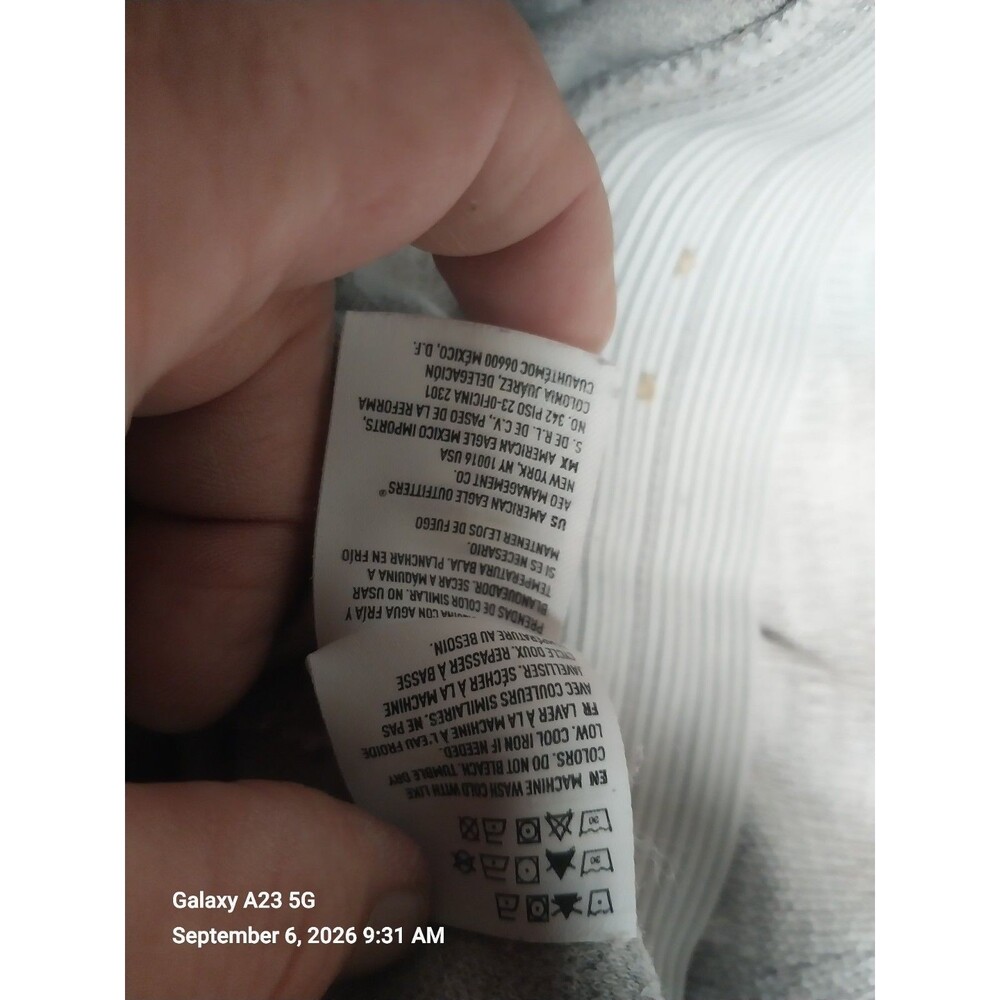 American Eagle Women’s Gray Knit Jogger Pants L Solid Drawstring Elastic Waist - Picture 7 of 7